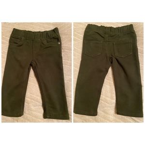 Olive green toddler pants